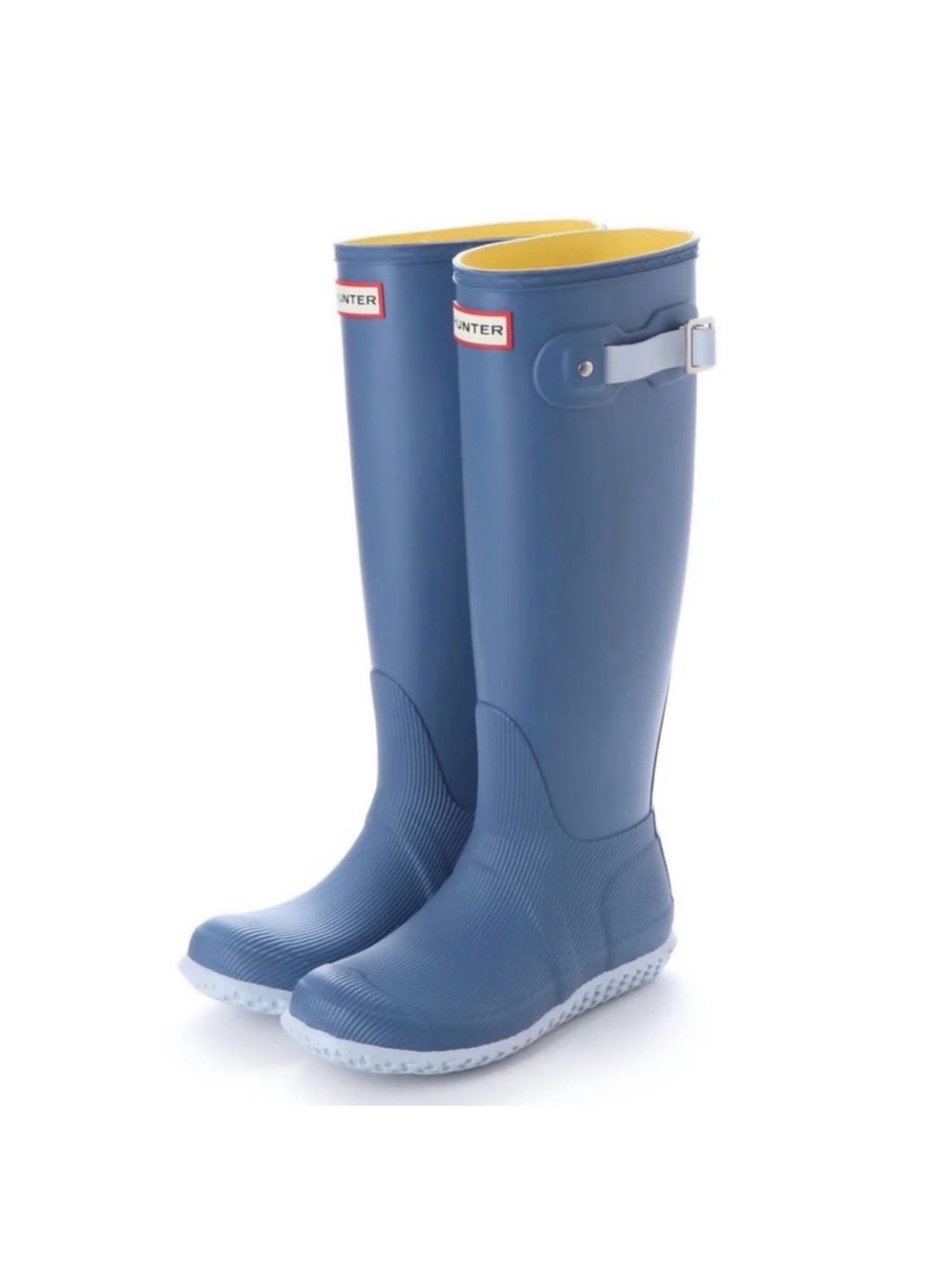 Womens Original Tall hunter Boots In Blue with Grey Soles